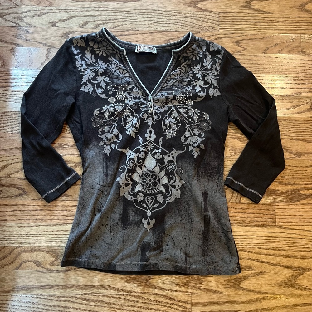 y2k blue canyon top